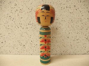 0920063a【佐藤円夫 遠刈田系 伝統こけし】置物/工芸品/H30cm/中古品