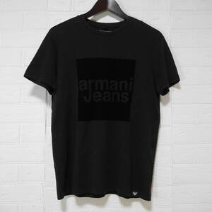 F32 □ ARMANI JEANS □ アルマーニジーンズ　半袖シャツ　黒　中古　サイズ(USA)ＸＬ