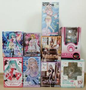 【A-C】フィギュア 9体 まとめ 売り すーぱーそに子　初音ミク　ライザのアトリエ　ワンピース　白河月愛