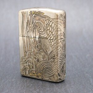 Zippo ジッポ 昇鯉 2面彫刻 着火未確認 ライター喫煙具 ◆おたからや【G-B53806】同梱-2