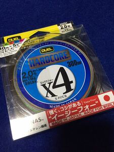 デュエル / ハードコアx4 300m 30lb/2号 10m毎5色 1mマーク ショア、オフショア、ルアー、船、海水、淡水