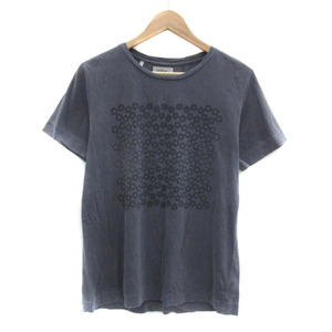 ノンネイティブ nonnative Tシャツ カットソー 半袖 ラウンドネック 総柄 2 グレー 黒 ブラック /YS28 メンズ