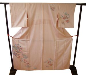 時代屋 美品 単衣 裄62.5cm S寸 附下 正絹 仕立上り 146cm～152cm Hｓ612