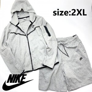 NIKE TECH FLEECE テックフリース パーカー & ハーフパンツ セット 上下 CU4490 CU4504 -063 size:2XL