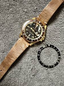 ☆彡【リアルゴールド&純正パーツ】ROLEX GMTマスター16758/フジツボ　カスタム　1675.16758.16753　☆彡