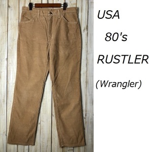 USA古着 70～80s USA製 RUSTLER(Wrangler) ラストラー コーデュロイパンツ 34 TALON ヴィンテージ オールド アメリカ古着 ●17