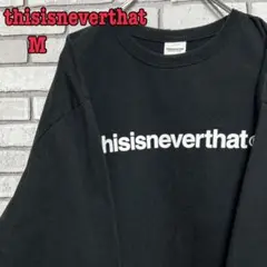 《美品》thisisneverthat☆長袖 Tシャツ ビッグロゴ 黒 M