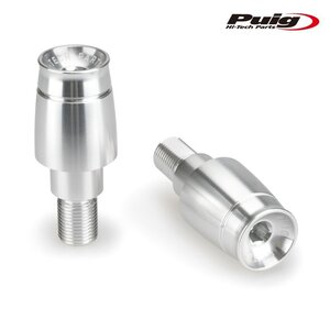 在庫あり Puig 21023P SHORT BAR END WEIGHTS WITH RIM YAMAHA [シルバー] ハンドルバーエンド プーチ