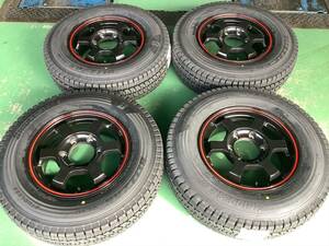 【中古+未使用】ボルザーノ トリッカー 15x6J 6H 139.7 +33 4本 1台分 BS VL10 195/80R15 109/107 LT バン 車検 200系 ハイエース など