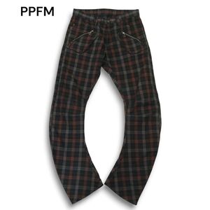 PPFM ペイトンプレイス フォーメン 秋冬★ 3D 立体 パンツ チェック ストレッチ Sz.M メンズ　C4B04885_B#Q