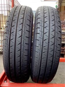 175/80R14 94/93N LT 6PR 2本 ヨコハマ ブルーアースバン RY55 2022年製 バリ溝 中古(103903 K1701) BluEarth-van 小型トラック 貨物