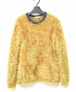 CARVEN（カルヴェン）ふわふわモコモコ モヘア調 ニット セーター シャギー S テディベア ファー FUR KNIT SWEATER トリム レディース