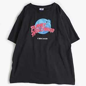 PLANET HOLLYWOOD プラネットハリウッド ロゴプリント 半袖 Tシャツ 古着/used