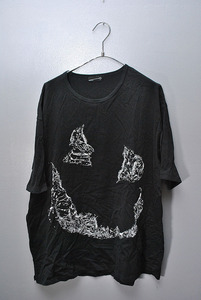 LAD MUSICIAN NEW LAD KUN PRINT BIG T-SHIRT ラッドミュージシャン/Tシャツ/スマイル/ブラック/44