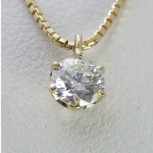 ダイヤモンド 一粒 ネックレス ゴールド 0.2カラット 鑑定書付 安い 0.278ct Gカラー VVS2クラス 3EXカット H&C CGL