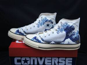 送料無料！ 【新品】US8.5 27cm CONVERSE コンバース ALL STAR UKIYOEPRINT HI オールスター 浮世絵 葛飾北斎 冨嶽三十六景 神奈川沖浪裏 