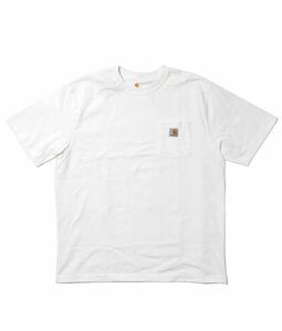 カーハート K87 ポケット Tシャツ　白　M　●新品 Carhartt