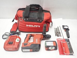 HILTI 充電式ロータリーハンマードリル TE4-A22 + 高速充電器 C4/36-350 バッテリー2個/説明書付き ∩ 6F263-24