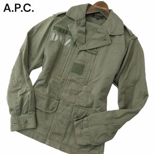 フランス製★ A.P.C. アーペーセー 通年 ミリタリー ジャケット Sz.S　メンズ　A4T00900_1#O