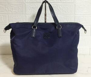 no23174 TORY BURCH トリーバーチ レザー ナイロン ハンド トート バッグ