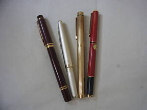 161220H82-1224H-A4■万年筆■4点セット　WATERMAN ウォーターマン／SAILOR セーラー／SHEAFFER シェーファー／valentino garavani