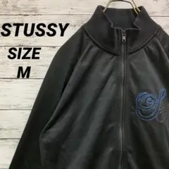 【激レア】STUSSY ステューシー トラックジャケット ジャージ 総柄 胸ロゴ