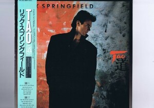 帯付 インサート付 国内盤 LP Rick Springfield / Tao / タオ 道 リック・スプリングフィールド RPL-8297