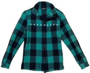 Marbles MJK-A16SP01 9STARS BUFFALO CHECK CPO JACKETマーブルズ バッファロー チェックジャケット グリーン×ブラック M