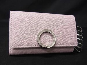 ■新品■未使用■ BVLGARI ブルガリブルガリ レザー 6連 キーケース 鍵入れ レディース ピンク系 AF2694アZ