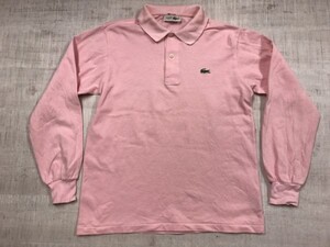 シュミーズ ラコステ CHEMISE LACOSTE レトロ スポーツ 90s 古着 長袖ポロシャツ レディース ロゴ刺繍 3 ピンク