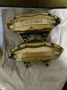 BNR34 フロントキャリパー R34 GT-R ブレンボ　brembo ER34 S15 BNR32 流用にも　ブレーキ 左右セット 専用ボルト付き