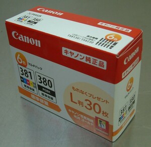 CANON キャノン 純正 インクカートリッジ BCI-381+380/6MP 6色マルチパック (L版30枚入り) 