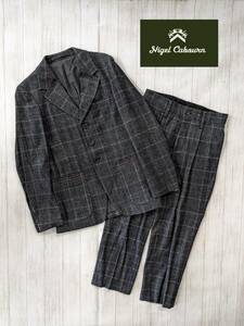 Nigel Cabourn/ナイジェルケボーンOLD CHECK 1906 JACKET×１Tuck Trousersヘリンボーンウールジャケット×トラウザーズ/セットアップ/美品