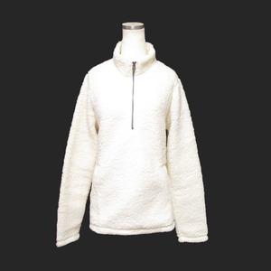 ★SALE★Abercrombie & Fitch/アバクロ★シェルパハーフジッププルオーバー (White/M)