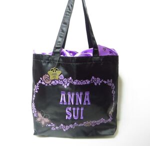 【アパレル】☆極美品☆ ANNASUI アナスイ 巾着 トートバッグ バタフライチャーム付き レディース 人気 おしゃれ バッグ 鞄 かばん