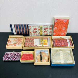 和装小物 がま口 財布 小銭入 札入 小物入 帛紗はさみ 印鑑ケース 10点 まとめ売り 西陣織 博多琉球紅更紗