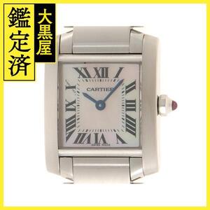 Cartier　カルティエ　タンクフランセーズSM　W51028Q3　SS　ピンクシェル　女性用クオーツ時計【473】