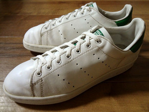 良品、ビンテージ、レア! ADIDAS アディダス STAN SMITH スタンスミス 白/緑 1980年代台湾製 25.5cm US7.5 オリジナル フランス モロッコ