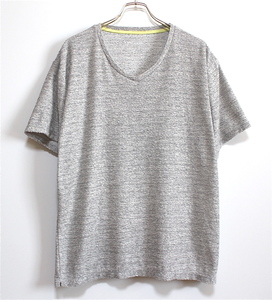 B:MING by BEAMS パイル Vネック Tシャツ（XL）グレー ビームス 半袖 無地