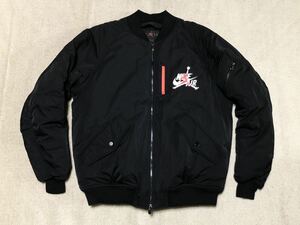 19AW NIKE M J WINGS MA-1 JACKET JORDAN ナイキ マイケル ジョーダン フライト ウィング ジャケット ジャンプマンAJ【AV2598-010】黒 US M