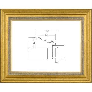 額縁　油絵/油彩額縁 アクリル付 8164-TO F3号 ゴールド