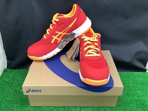 未使用品 アシックス asics 安全靴 ウィンジョブ CP212AC エレクトリックレッド×オレンジポップ 26.5cm 【4】