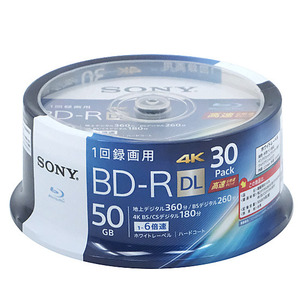 SONY ブルーレイディスク 30BNR2VJPP6 BD-R DL 6倍速 30枚組 [管理:1000025254]