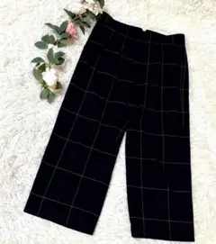 journal standard luxe ワイドパンツ サイズL チェック 紺