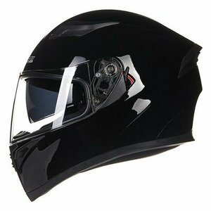 フルフェイスヘルメットシステムヘルメットおしゃれバイクヘルメット男女通用8色選択可黒