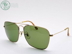 AK0602723　★ Ray-Ban レイバン B&L ボシュロム 1/30 10K G0 USA ヴィンテージ サングラス アイウェア スクエア グリーン ゴールドカラー