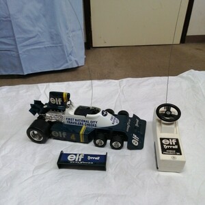 動画記載 ラジコン elf TYRRELL F1 日本製 JAPAN 昭和レトロ アンティーク レーシングカー (約全長25cm)