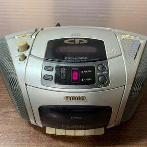 aiwa CDラジカセ CSD-ES155 1998年製 通電のみ確認 アイワ CD/ラジオ/カセット オーディオ機器 音響 音楽 (G26