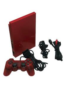 美品 SONY PS2 シナバー・レッド SCPH-90000CR 封印シール有 PlayStation2