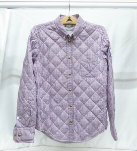 モンクレールガムルージュ MONCLER GAMME BLEU CAMICIA チェックキルティングシャツ JKT SIZE:0 メンズ △WF2168